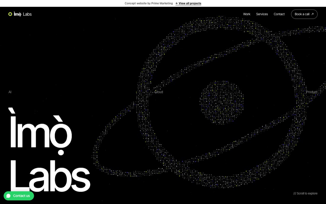 Ìmọ̀ Labs product studio website
